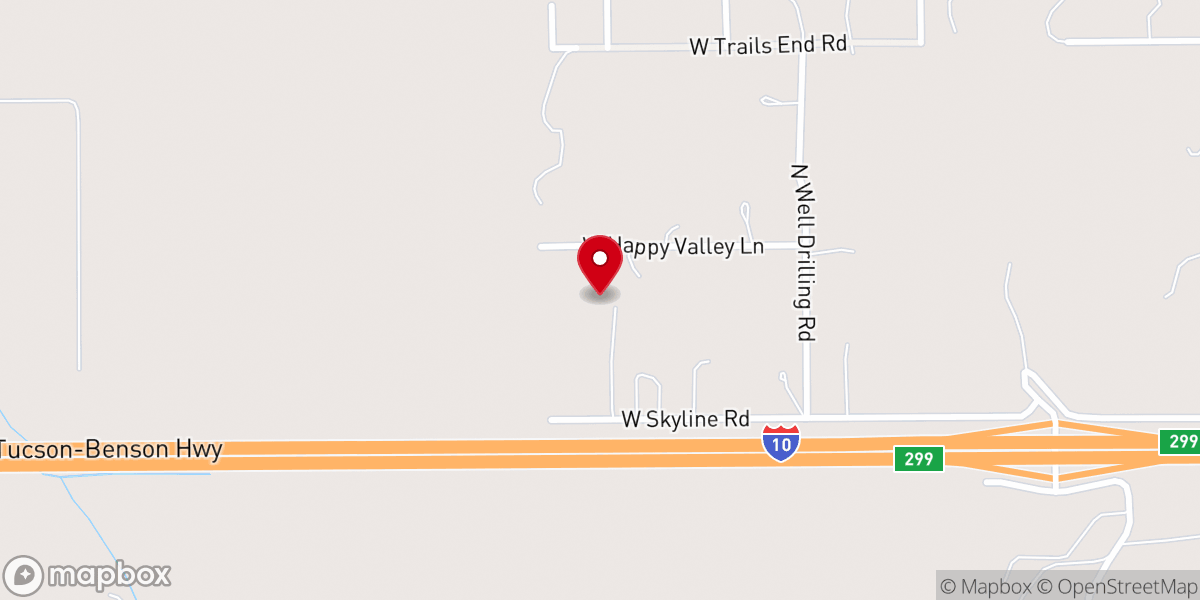 Map showing location of Skyline Baptist Church