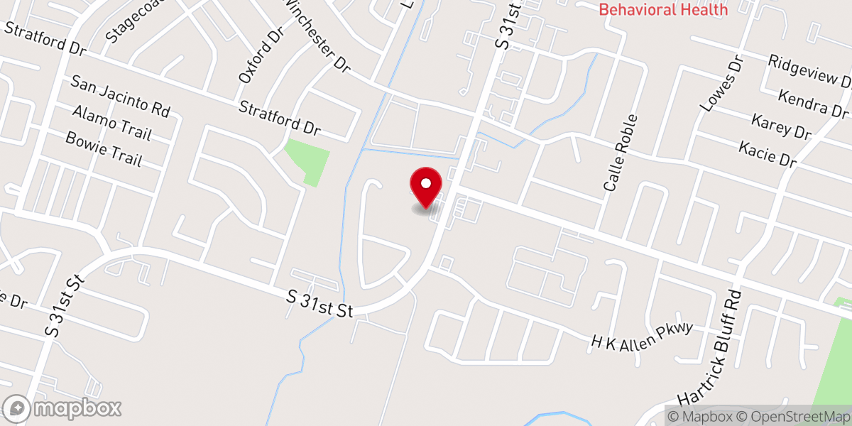 Map showing location of Temple First Church of the Nazarene