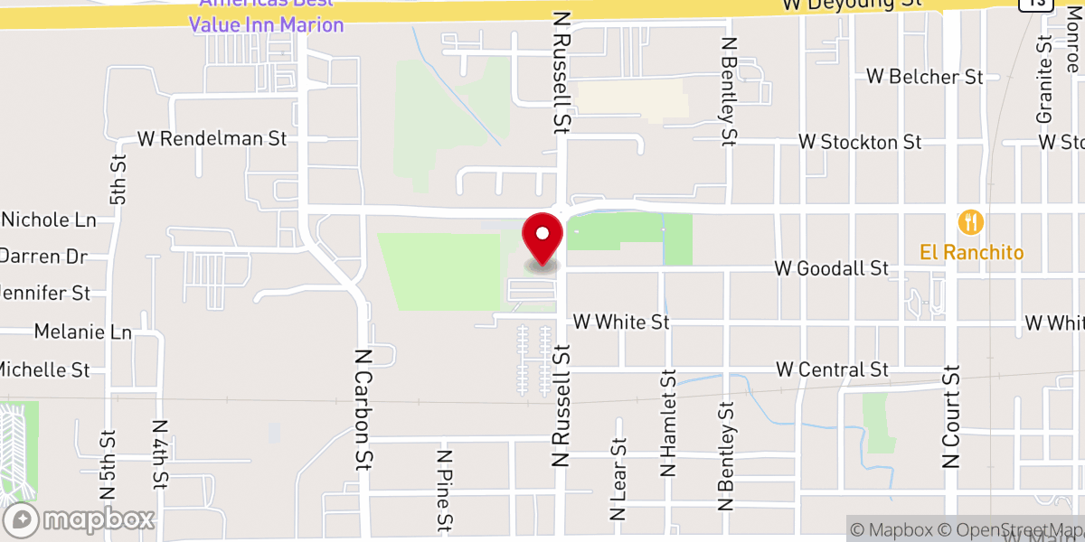 Map showing location of St Joseph Catholic Church