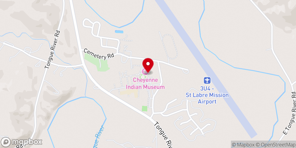 Map showing location of Saint Labre Mission