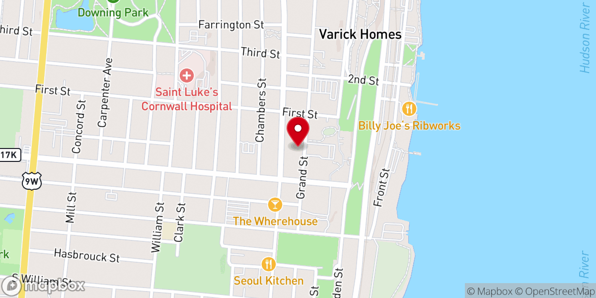 Map showing location of St. Patrick's Church