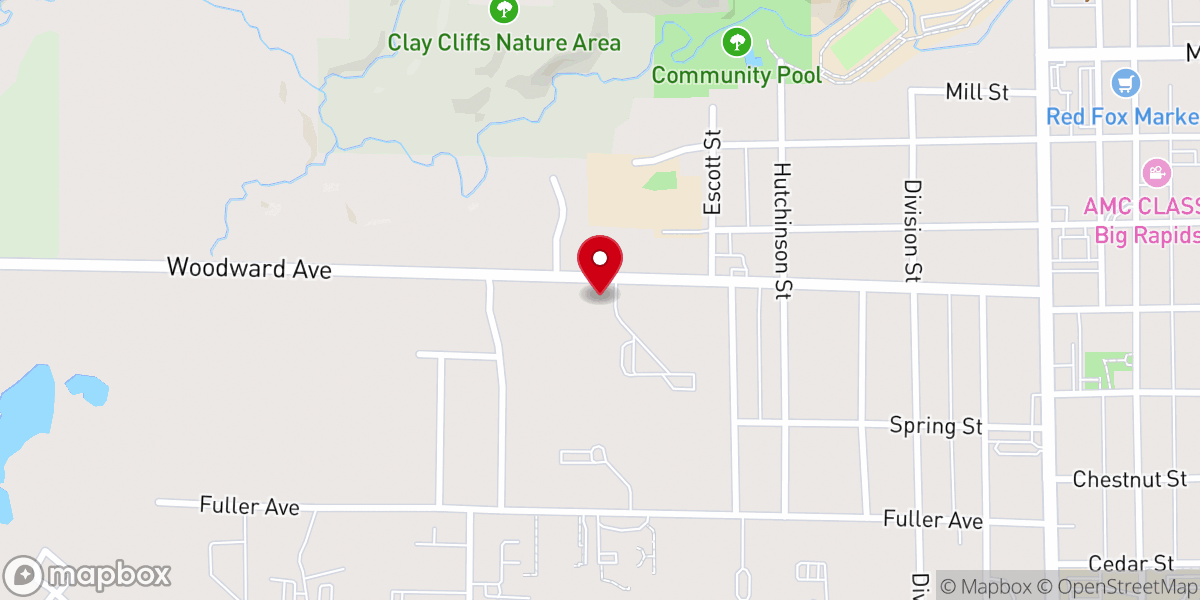Map showing location of Christ's Harvest Ministries