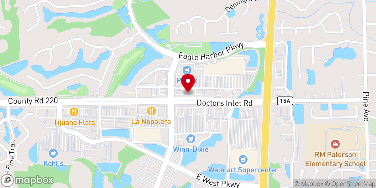 Map showing location of CareSpot Urgent Care of Fleming Island