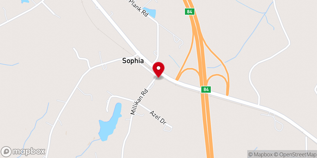 Map showing location of Sophia Baptist Church