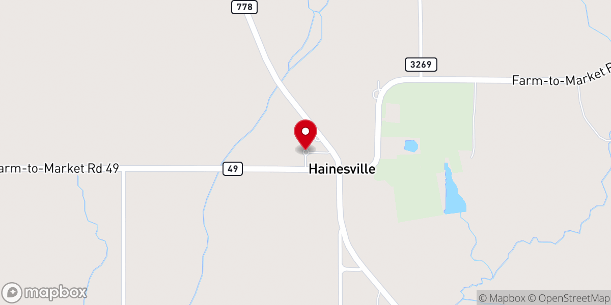 Map showing location of Hainesville Baptist Church Family