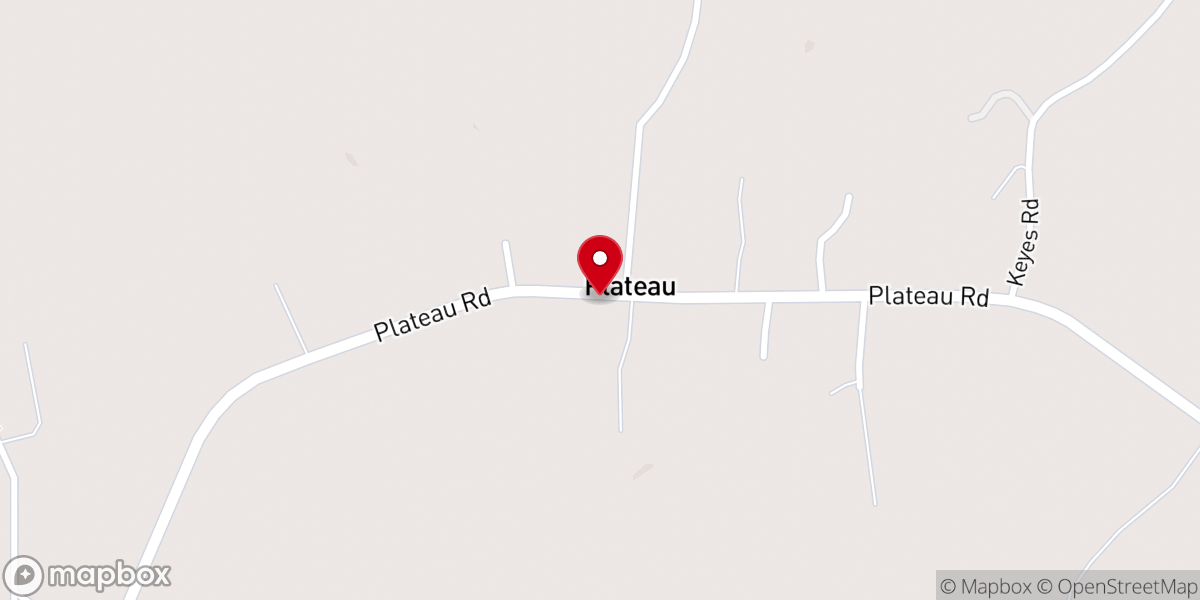 Map showing location of Plateau Missionary Baptist Church