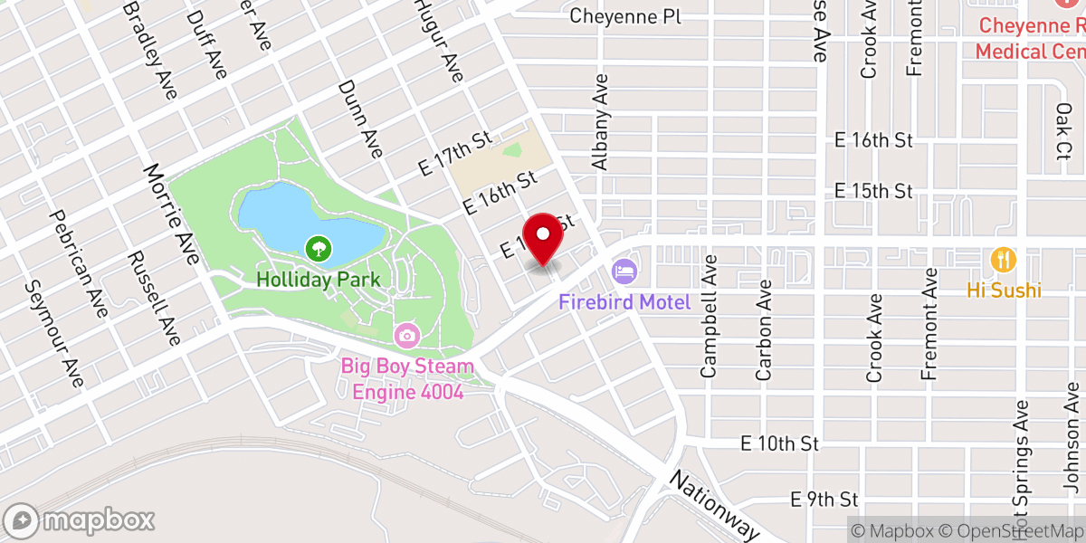 Map showing location of Capital City Baptist Church