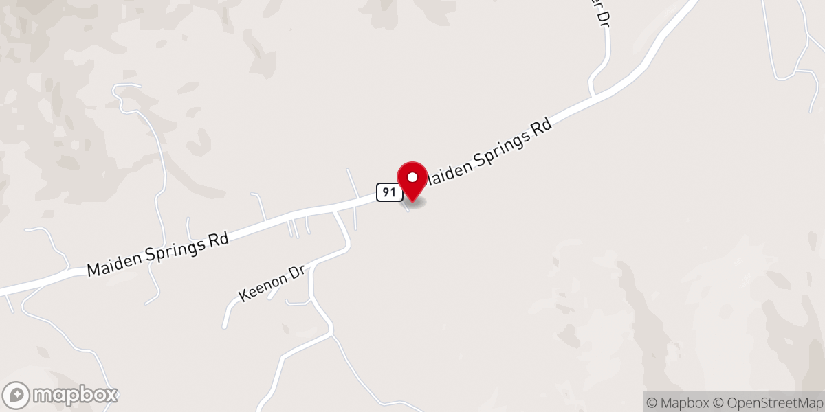 Map showing location of Bundy's Chapel Baptist Church