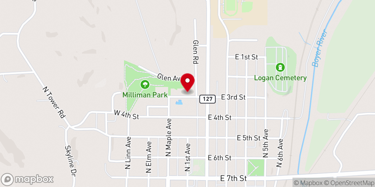 Map showing location of St Anne's Catholic Church