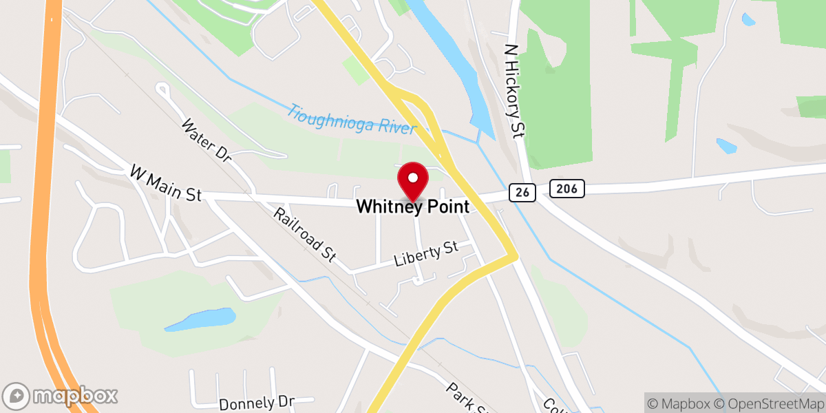 Map showing location of Reach Out for Christ of Whitney Point