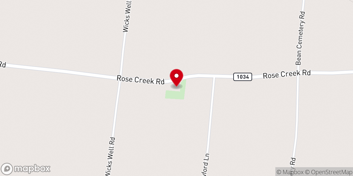 Map showing location of Pleasant Grove Church