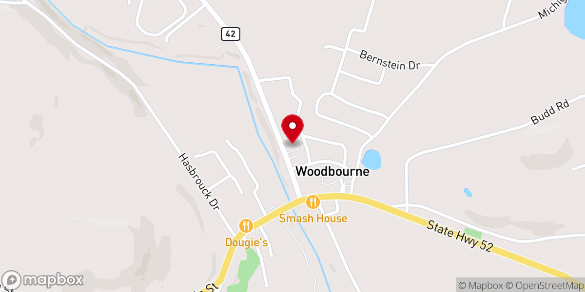 Map showing location of Woodbourne Reformed Church Complex