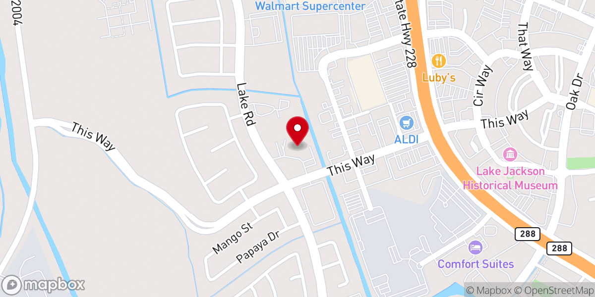 Map showing location of Hope Fellowship Church