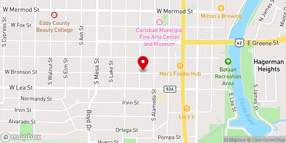 Map showing location of Iglesia De Cristo