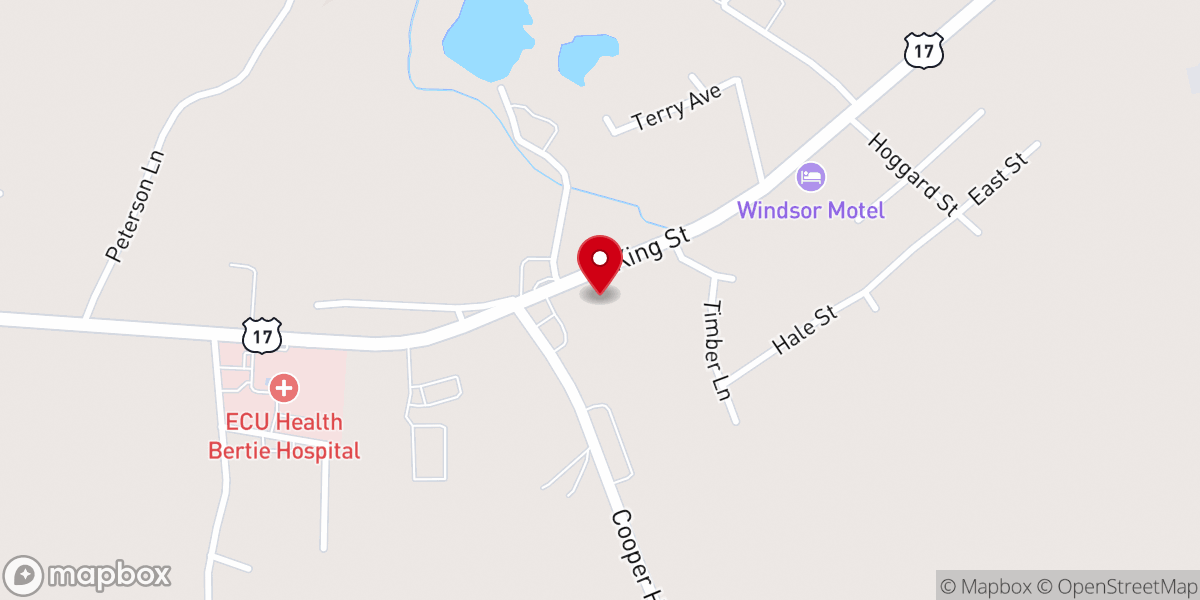 Map showing location of Windsor Church