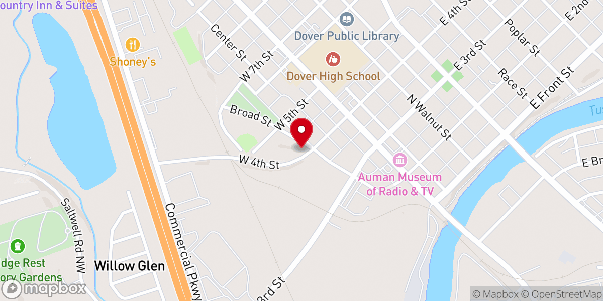 Map showing location of St Mark A.M.E. Zion Church