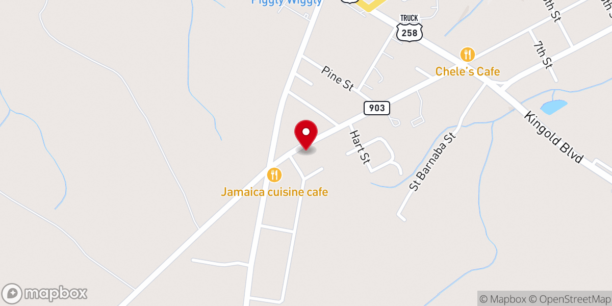 Map showing location of Greene County Improvement Association