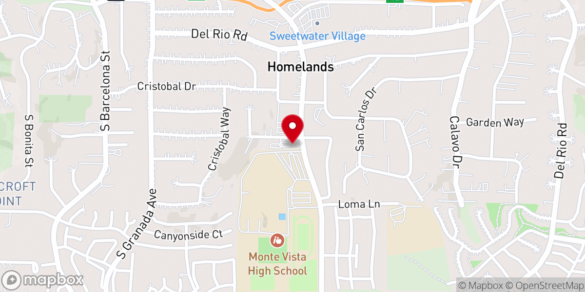 Map showing location of On My Own Mentoring Inc