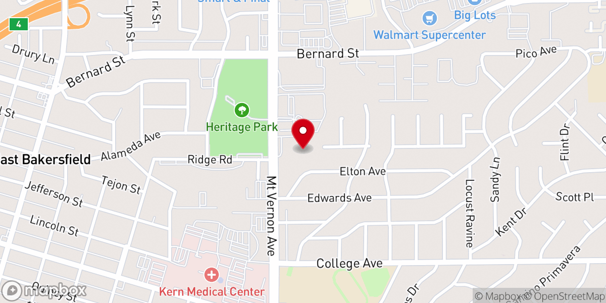 Map showing location of College Heights Congregational Church
