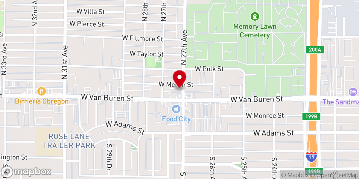 Map showing location of Carmel Pentecostal Church