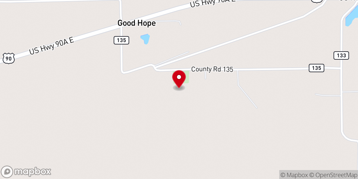 Map showing location of Good Hope Missionary Baptist Church