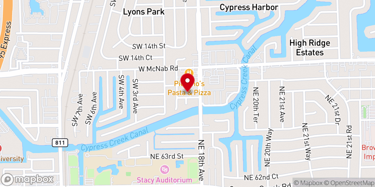Map showing location of Iglesia en Pompano