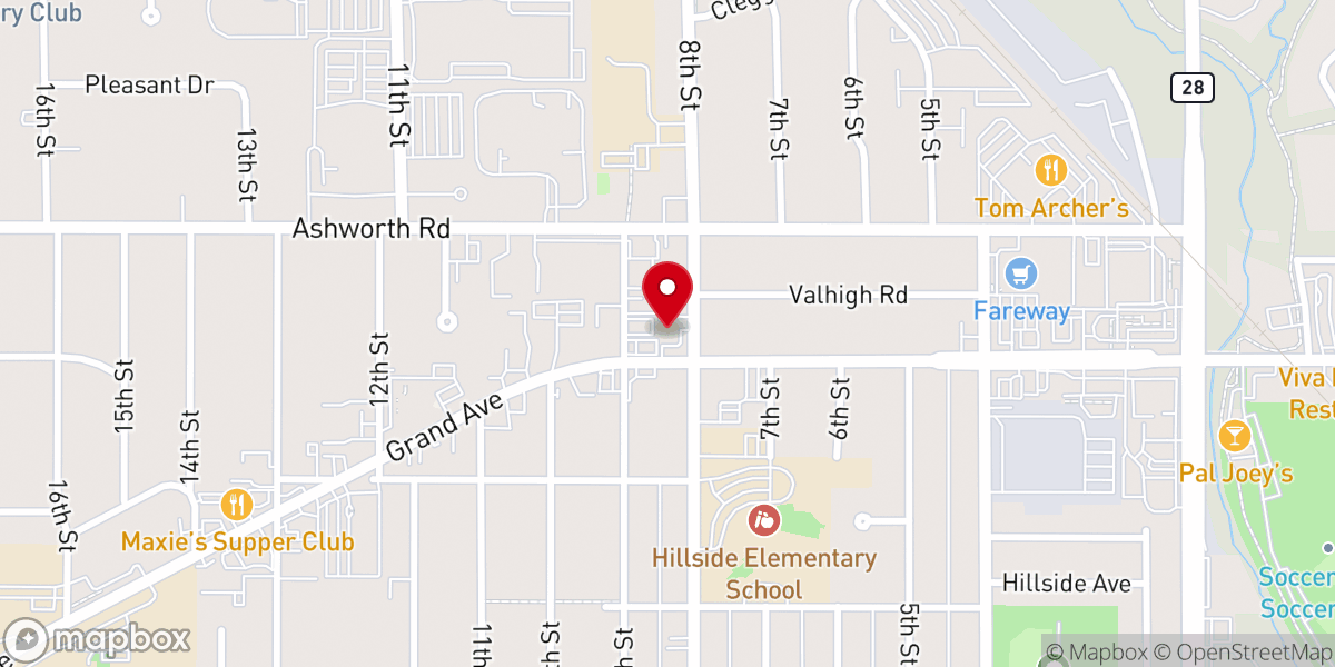 Map showing location of First Church of Christ, Scientist
