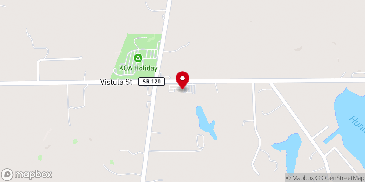 Map showing location of River of Life Fellowship Church