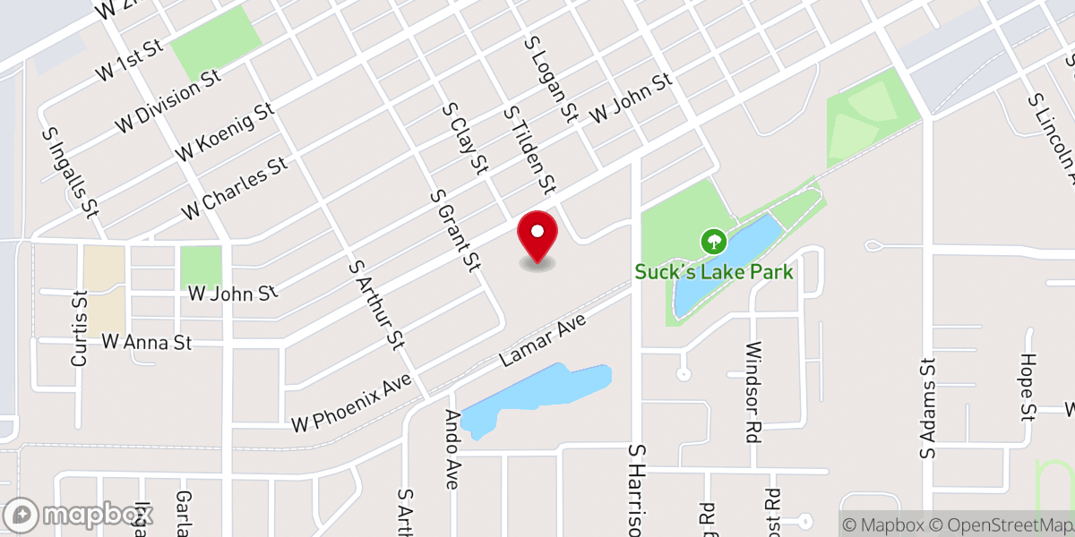 Map showing location of First Presbyterian Church