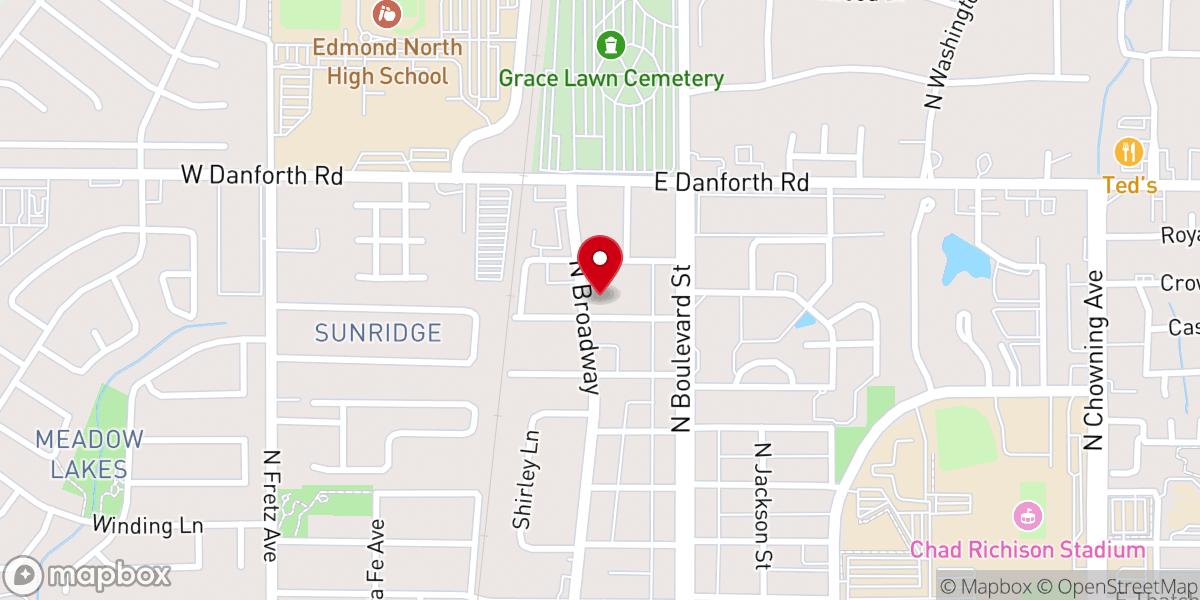 Map showing location of Church of the Good Shepherd