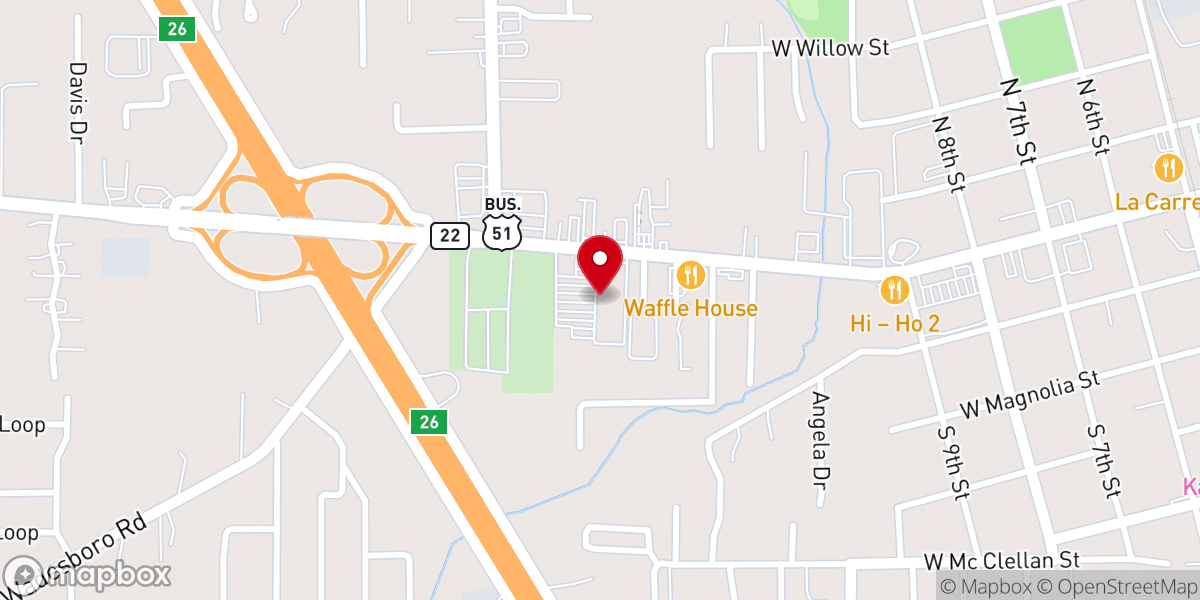 Map showing location of Rouses Market