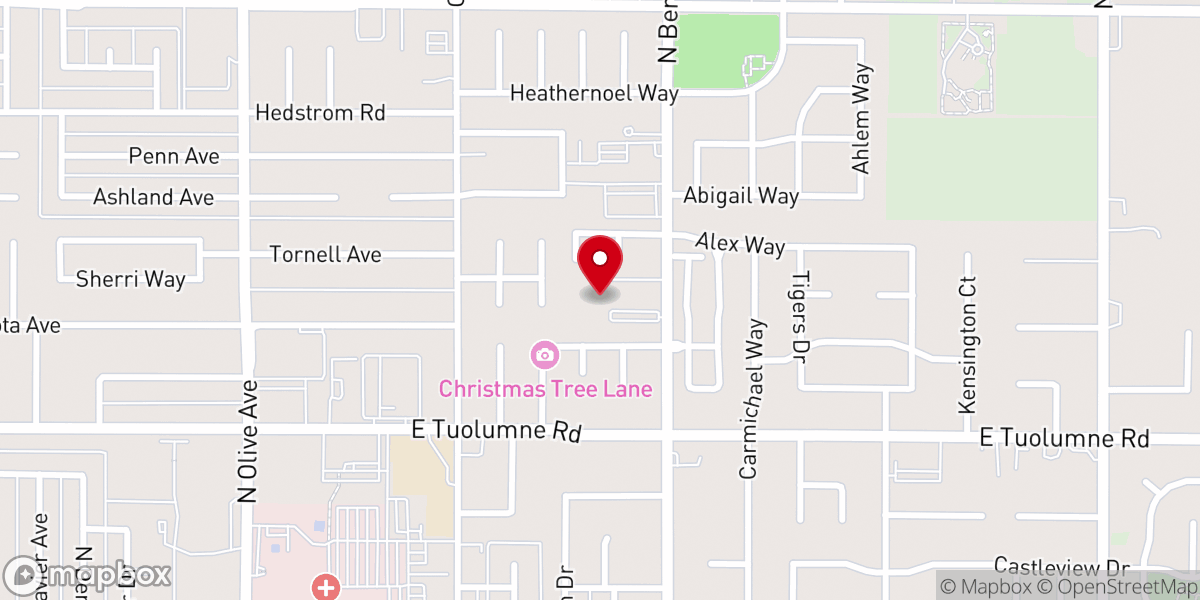 Map showing location of First United Presbyterian Church