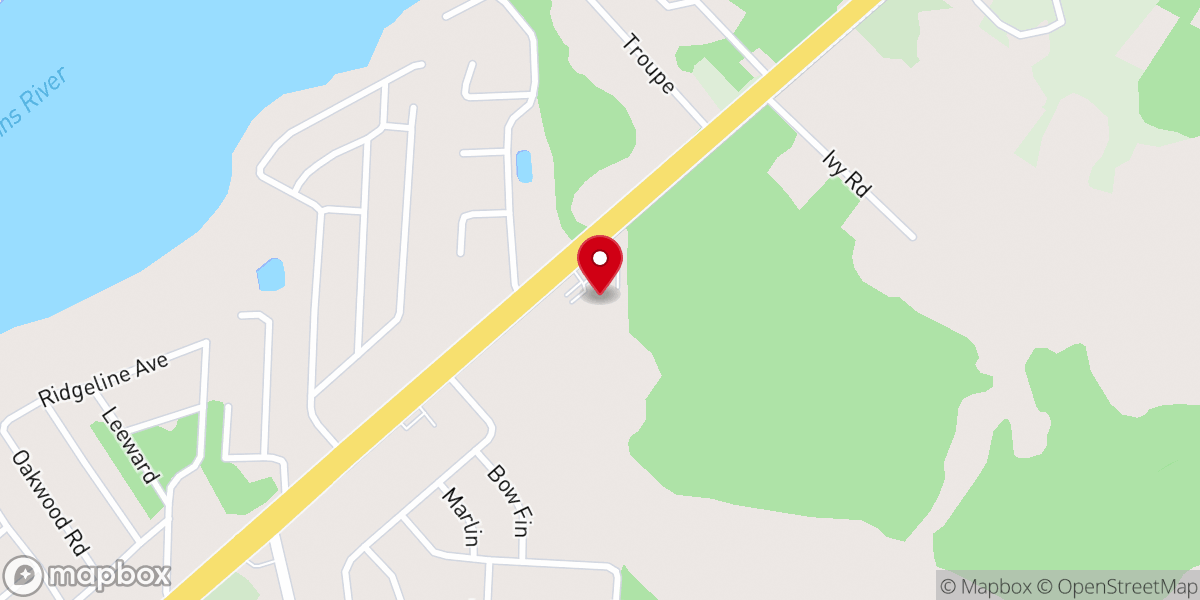 Map showing location of Dunns Creek Baptist Church