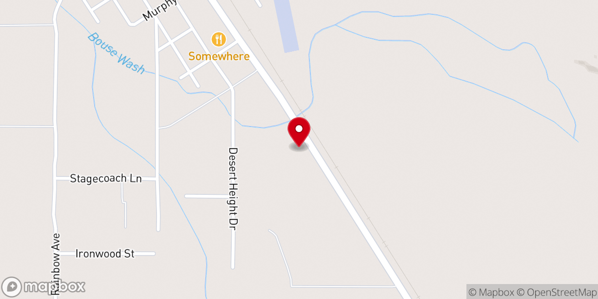 Map showing location of Bouse Southern Baptist Church