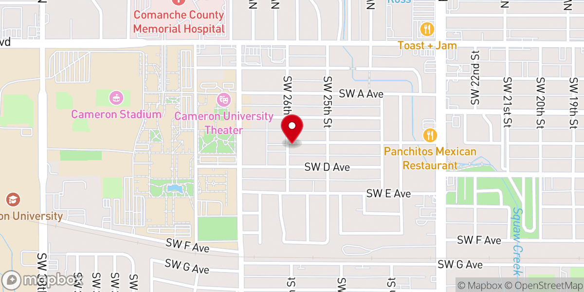 Map showing location of Cameron Baptist Family Life