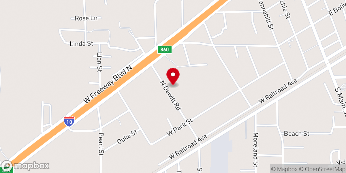 Map showing location of Church of the Nazarene
