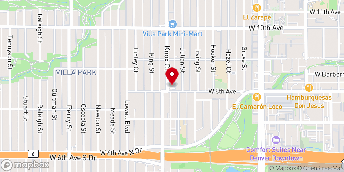 Map showing location of Westside Christian Fellowship