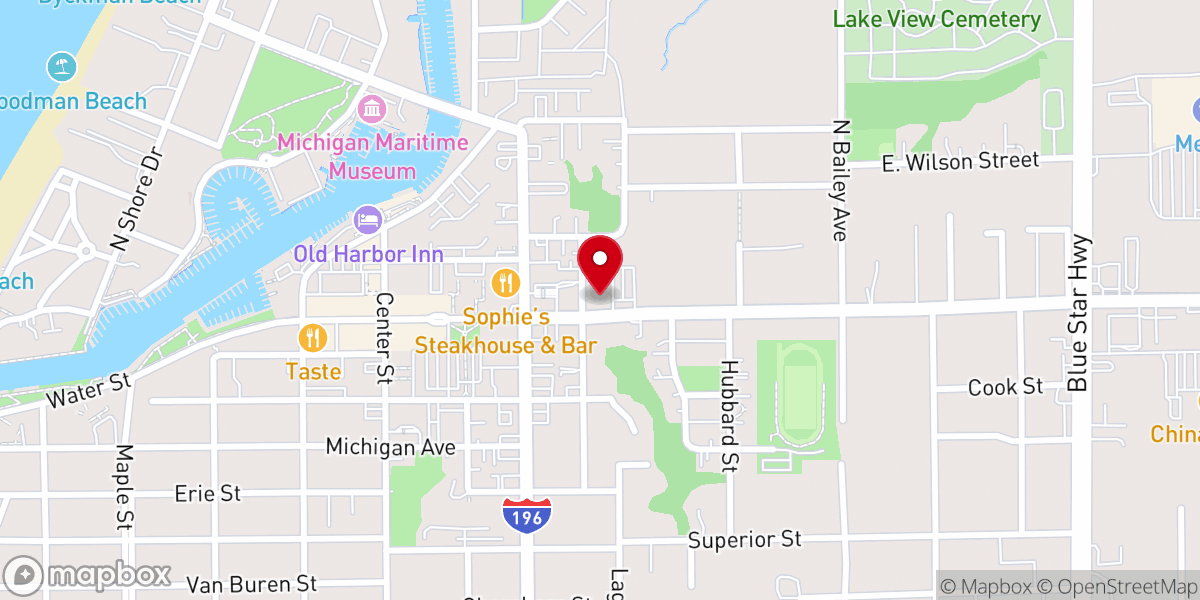 Map showing location of First Congregational Church, UCC