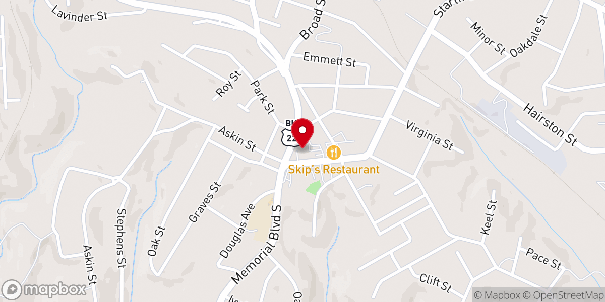 Map showing location of Starling Avenue Baptist Church