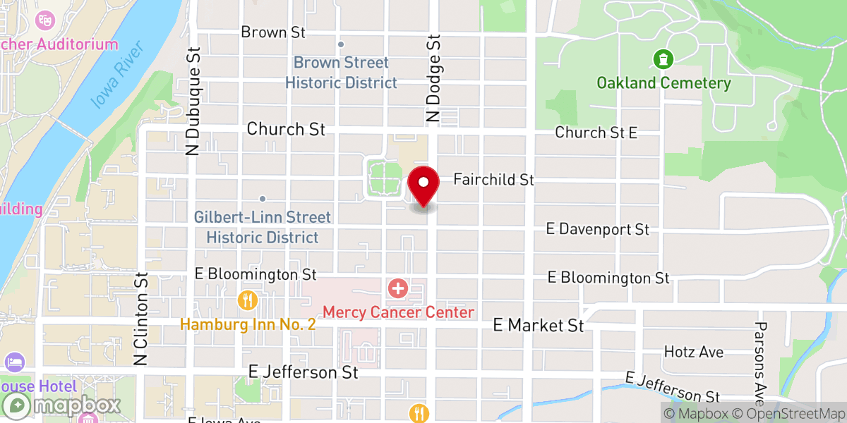 Map showing location of St. Wenceslaus Catholic Church