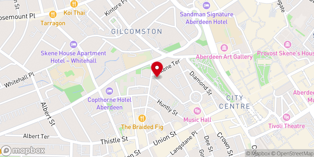 Map showing location of Pentecost International Worship Centre, Aberdeen (PIWC - Aberdeen)