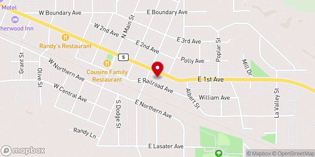 Map showing location of Plentywood Lutheran Parish