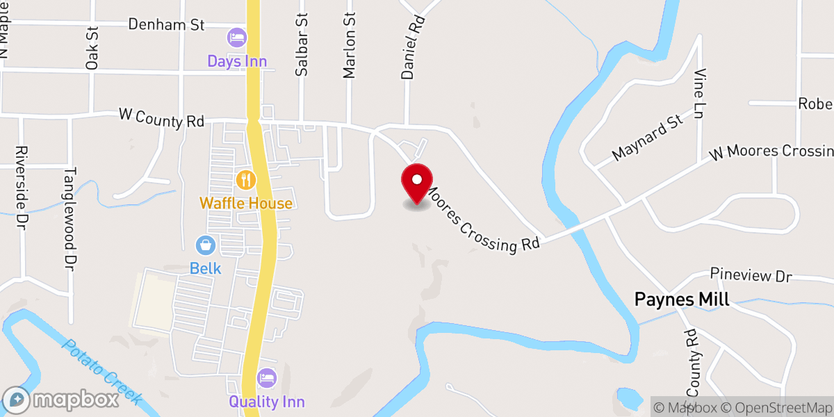 Map showing location of NORTHSIDE BAPTIST CHURCH - Food Distribution Center