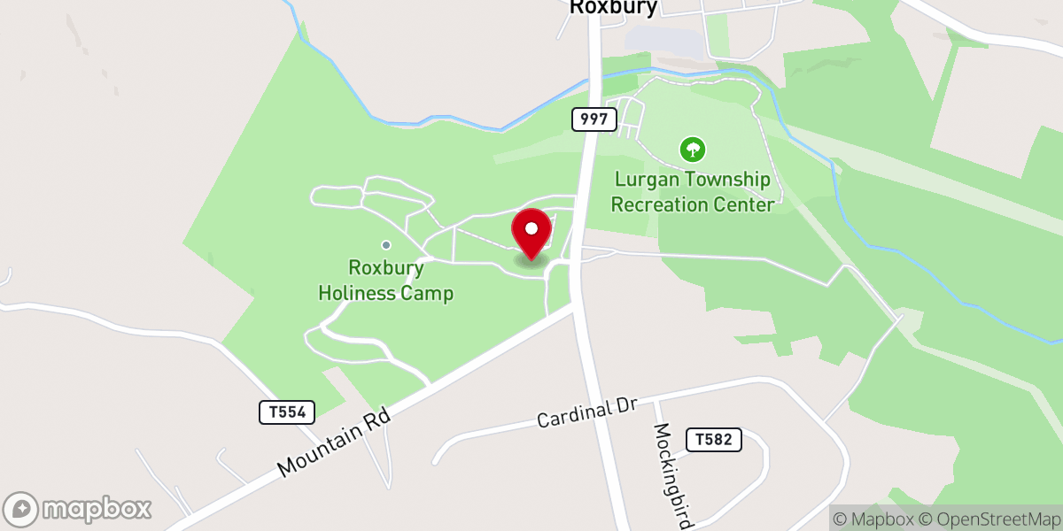Map showing location of Newberrytown Holiness Camp