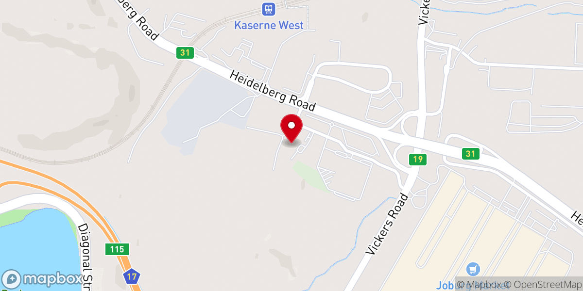 Map showing location of Communauté Catholique Francophone de Johannesburg