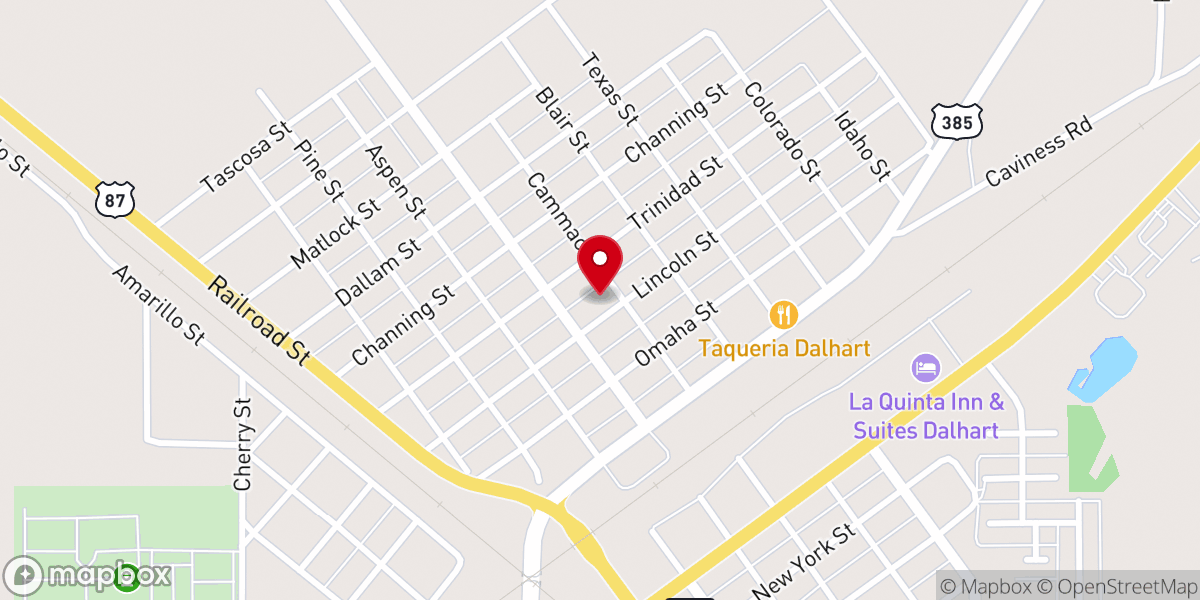 Map showing location of Lincoln Street Baptist Church