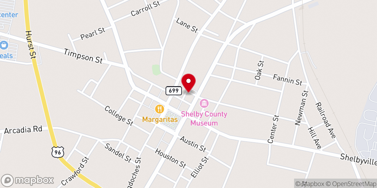 Map showing location of First Christian Church
