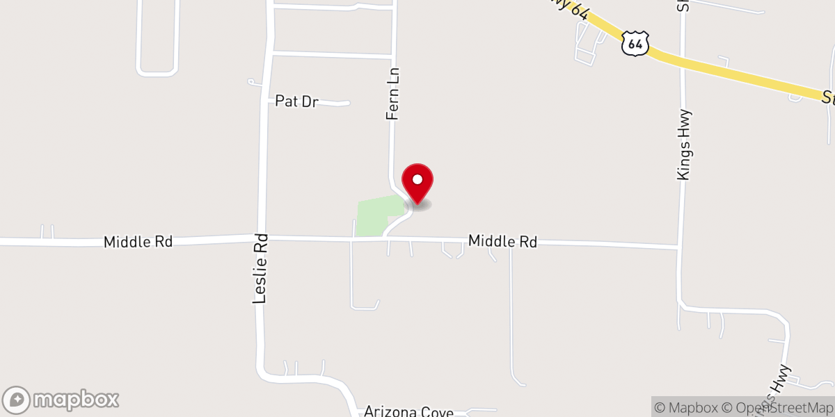 Map showing location of Old Liberty Baptist Church