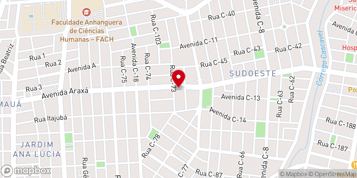 Map showing location of IPRC - Igreja Pentecostal Resgate em Cristo