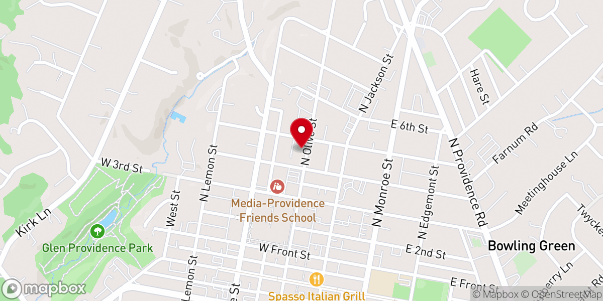 Map showing location of Trinity UAME Church